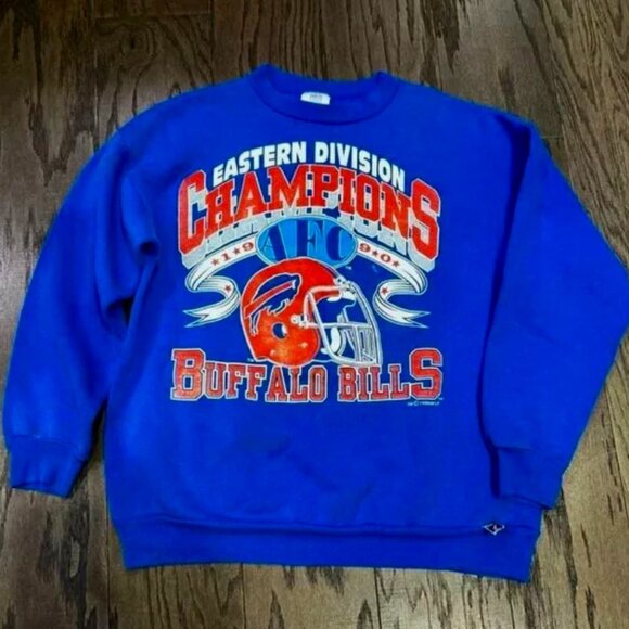 Vintage Buffalo Bills Football Sweatshirt, Retro Eastern Division Champs Shirt - Picture 1 of 2